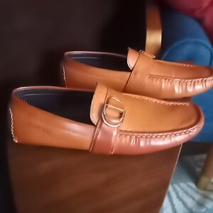 Men's Members Only Vegan Leather Chestnut Driving Moccasin Shoes Loafers…